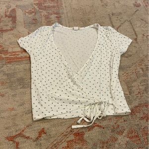 Billabong Find Me Wrap Baby Tee, Blue Floral, Small